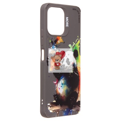 Чехол-накладка для Xiaomi Redmi 12 (панда) (серый) - SC335