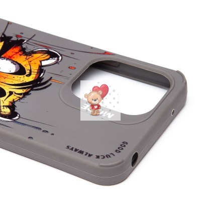 Чехол-накладка для Xiaomi Redmi 12 (тигр) (серый) - SC335