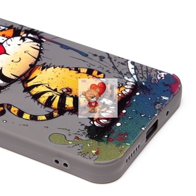 Чехол-накладка для Xiaomi Redmi 12 (тигр) (серый) - SC335