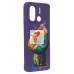 Чехол-накладка для Xiaomi Redmi 12C (кот) (фиолетовый) - SC335