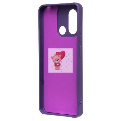 Чехол-накладка для Xiaomi Redmi 12C (кот) (фиолетовый) - SC335