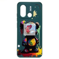 Чехол-накладка для Xiaomi Redmi 12C (медведь) (темно-зеленый) - SC335