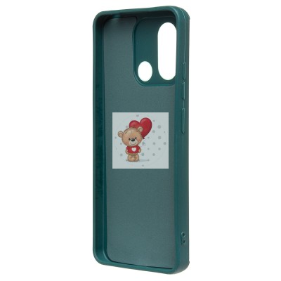 Чехол-накладка для Xiaomi Redmi 12C (медведь) (темно-зеленый) - SC335
