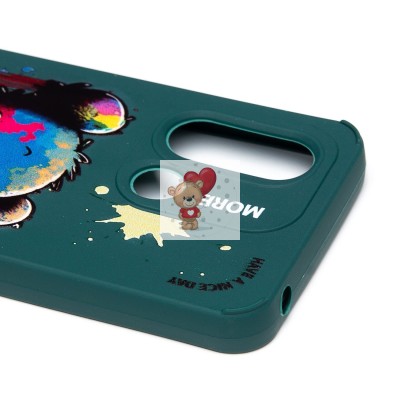 Чехол-накладка для Xiaomi Redmi 12C (медведь) (темно-зеленый) - SC335