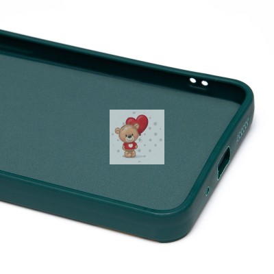 Чехол-накладка для Xiaomi Redmi 12C (медведь) (темно-зеленый) - SC335