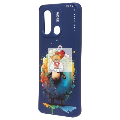 Чехол-накладка для Xiaomi Redmi 12C (овечка) (темно-синий) - SC335 Чехол-накладка для Xiaomi Redmi 12C (овечка) (темно-синий) - SC335