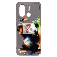 Чехол-накладка для Xiaomi Poco C55 (панда) (серый) - SC335
