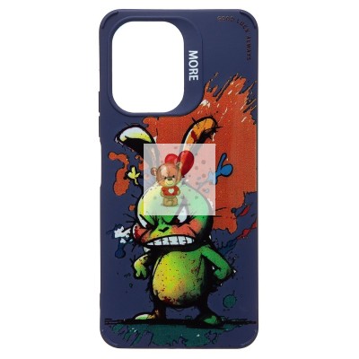 Чехол-накладка для Xiaomi Poco C65 (заяц) (темно-синий) - SC335 Чехол-накладка для Xiaomi Poco C65 (заяц) (темно-синий) - SC335