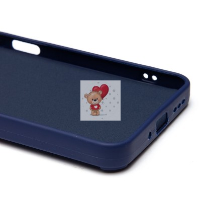 Чехол-накладка для Xiaomi Poco C65 (заяц) (темно-синий) - SC335