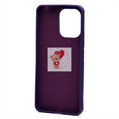 Чехол-накладка для Xiaomi Poco C65 (кот) (фиолетовый) - SC335