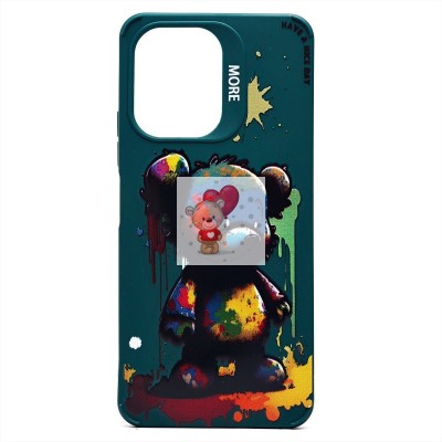 Чехол-накладка для Xiaomi Redmi 13C 5G (медведь) (темно-зеленый) - SC335