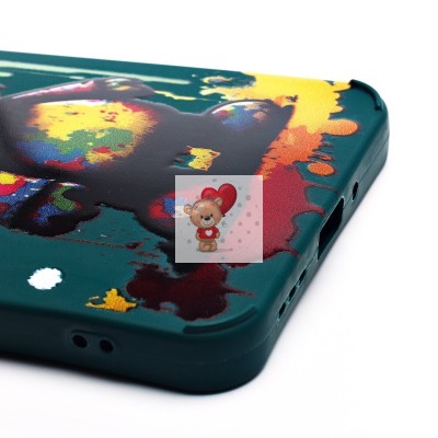 Чехол-накладка для Xiaomi Redmi 13C 5G (медведь) (темно-зеленый) - SC335 Чехол-накладка для Xiaomi Redmi 13C 5G (медведь) (темно-зеленый) - SC335