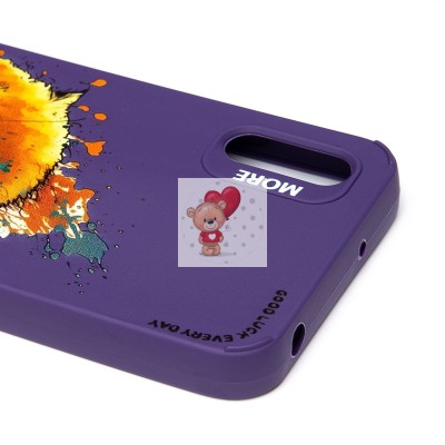 Чехол-накладка для Xiaomi Redmi 9A (кот) (фиолетовый) - SC335