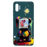 Чехол-накладка для Xiaomi Redmi 9A (медведь) (темно-зеленый) - SC335