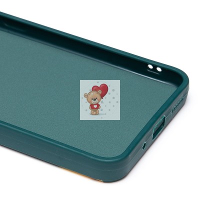 Чехол-накладка для Xiaomi Redmi 9A (медведь) (темно-зеленый) - SC335