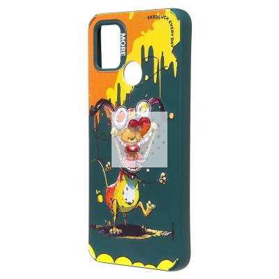 Чехол-накладка для Xiaomi Redmi 9C (собака) (темно-зеленый) - SC335