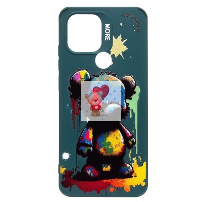 Чехол-накладка для Xiaomi Redmi A2+ (медведь) (темно-зеленый) - SC335