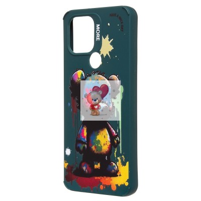Чехол-накладка для Xiaomi Redmi A2+ (медведь) (темно-зеленый) - SC335