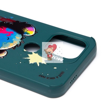 Чехол-накладка для Xiaomi Redmi A2+ (медведь) (темно-зеленый) - SC335