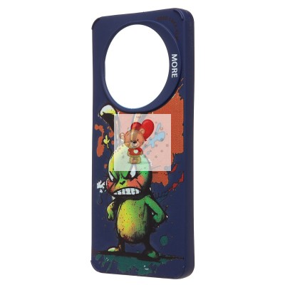 Чехол-накладка для Xiaomi Redmi A3 (заяц) (темно-синий) - SC335