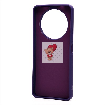 Чехол-накладка для Xiaomi Redmi A3 (кот) (фиолетовый) - SC335 Чехол-накладка для Xiaomi Redmi A3 (кот) (фиолетовый) - SC335