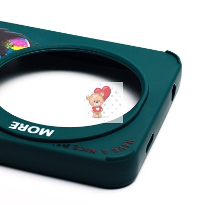 Чехол-накладка для Xiaomi Redmi A3 (медведь) (темно-зеленый) - SC335