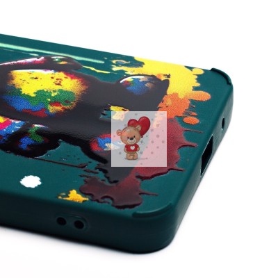 Чехол-накладка для Xiaomi Redmi A3 (медведь) (темно-зеленый) - SC335