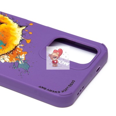 Чехол-накладка для Xiaomi Redmi Note 10 (кот) (фиолетовый) - SC335