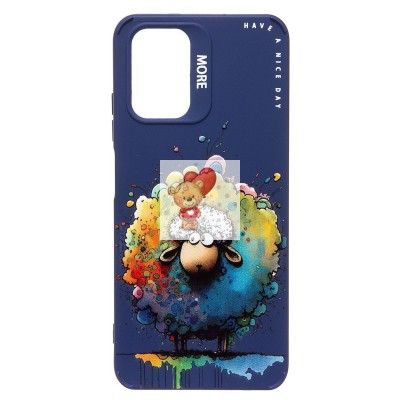 Чехол-накладка для Xiaomi Redmi Note 10 (овечка) (темно-синий) - SC335 Чехол-накладка для Xiaomi Redmi Note 10 (овечка) (темно-синий) - SC335