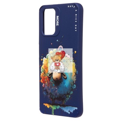 Чехол-накладка для Xiaomi Redmi Note 10 (овечка) (темно-синий) - SC335