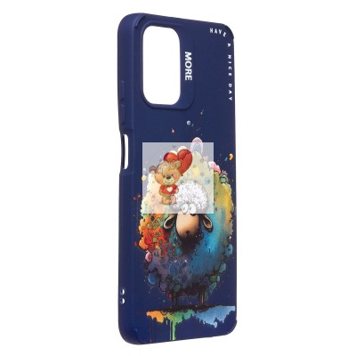 Чехол-накладка для Xiaomi Redmi Note 10 (овечка) (темно-синий) - SC335