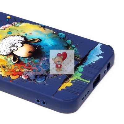 Чехол-накладка для Xiaomi Redmi Note 10 (овечка) (темно-синий) - SC335