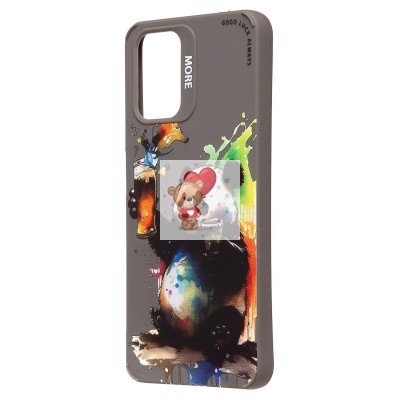 Чехол-накладка для Xiaomi Redmi Note 10 (панда) (серый) - SC335