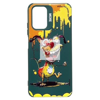Чехол-накладка для Xiaomi Redmi Note 10 (собака) (темно-зеленый) - SC335 Чехол-накладка для Xiaomi Redmi Note 10 (собака) (темно-зеленый) - SC335