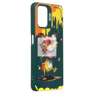 Чехол-накладка для Xiaomi Redmi Note 10 (собака) (темно-зеленый) - SC335