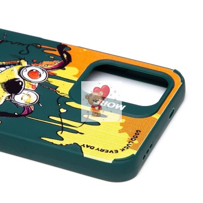 Чехол-накладка для Xiaomi Redmi Note 10 (собака) (темно-зеленый) - SC335