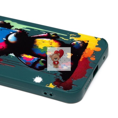 Чехол-накладка для Xiaomi Redmi Note 11 4G Global (медведь) (темно-зеленый) - SC335