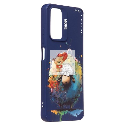 Чехол-накладка для Xiaomi Redmi Note 11 4G Global (овечка) (темно-синий) - SC335