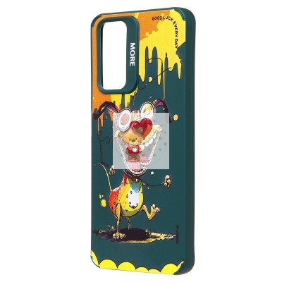 Чехол-накладка для Xiaomi Redmi Note 11 4G Global (собака) (темно-зеленый) - SC335 Чехол-накладка для Xiaomi Redmi Note 11 4G Global (собака) (темно-зеленый) - SC335