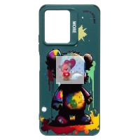 Чехол-накладка для Xiaomi Redmi Note 12 4G (медведь) (темно-зеленый) - SC335