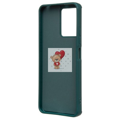 Чехол-накладка для Xiaomi Redmi Note 12 4G (медведь) (темно-зеленый) - SC335