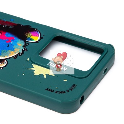 Чехол-накладка для Xiaomi Redmi Note 12 4G (медведь) (темно-зеленый) - SC335