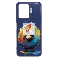 Чехол-накладка для Xiaomi Redmi Note 12 4G (овечка) (темно-синий) - SC335