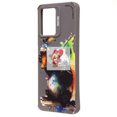 Чехол-накладка для Xiaomi Redmi Note 12 4G (панда) (серый) - SC335