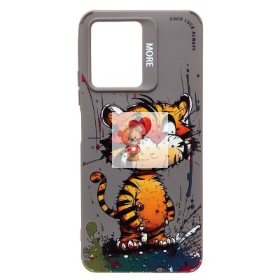 Чехол-накладка для Xiaomi Redmi Note 12 4G (тигр) (серый) - SC335 Чехол-накладка для Xiaomi Redmi Note 12 4G (тигр) (серый) - SC335