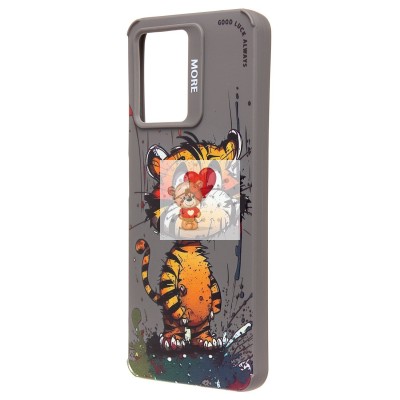 Чехол-накладка для Xiaomi Redmi Note 12 4G (тигр) (серый) - SC335