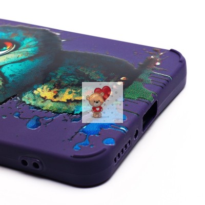 Чехол-накладка для Xiaomi Redmi Note 13 4G Global (кот) (фиолетовый) - SC335 Чехол-накладка для Xiaomi Redmi Note 13 4G Global (кот) (фиолетовый) - SC335