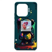 Чехол-накладка для Xiaomi Redmi Note 13 4G Global (медведь) (темно-зеленый) - SC335