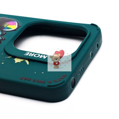 Чехол-накладка для Xiaomi Redmi Note 13 4G Global (медведь) (темно-зеленый) - SC335