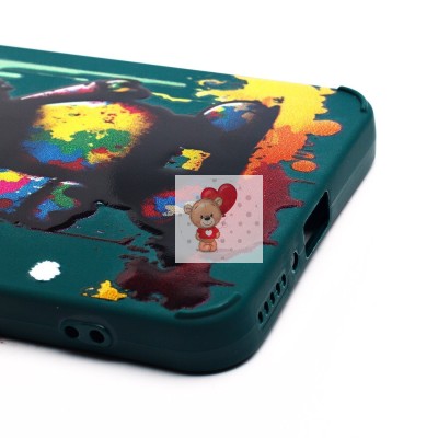 Чехол-накладка для Xiaomi Redmi Note 13 4G Global (медведь) (темно-зеленый) - SC335